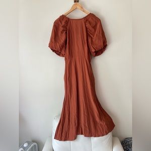 POCKETS! A New Day orange midi dress